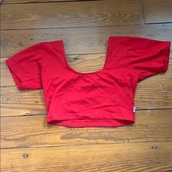 Tops - red crop top